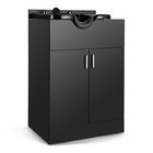 Black Backwash Shampoo Bowl Sink Station Barber Salon Beauty Spa Hair Equipment