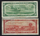 1954 Bank Of Canada  1    2 Devils Face Notes - Beattie Coyne  coyne Towers Sigs
