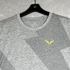 The Nike Tee Dri-fit Rafael Nadal Tennis Court Men s Size Large Gray Shirt