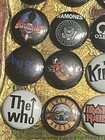 Rock Bands 1  Button Pin Lot  35  Floyd Queen Who Sabbath The Beatles Zeppelin