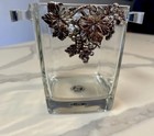 1996 Arthur Court Glass Ice Bucket Aluminum Grapes   Vines Scoop Made In France