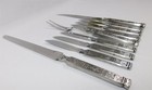 9 Pc Vintage Nasco Crusader National Stainless Knives   Carving Set