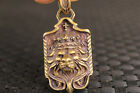 Chinese Old Brass Leo Statue Pendant Netsuke Collectable Noble Gift