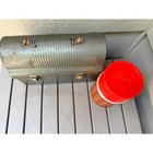 Vintage Aladdin Metal Dome Lunch Box And Plaid Pint Thermos Set Gray Industrial