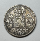1849 Belgium - Ar 2 1 2 Francs  Km-11 