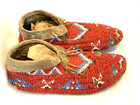 Antique Moccasins - Native American Moccasins - Handmade Adult Moccasins