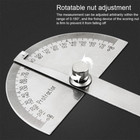 Sae Stainless Steel 180 Degree Protractor Angle Finder Rotary Measuring Ruler