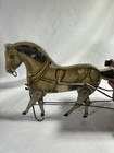 Antique Gibbs Toys Articulated 1 Horse Drawn Hay Farm Wagon Early Collectible