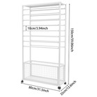 White Ribbon Holder Organizer Rack 80x32x150cm Ribbon Holder With Wheels