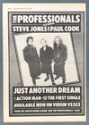 Sex Pistols Join The Professionals 1980 Uk Poster Advert Just Another Dream