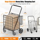 455lbs Shopping Cart For Groceries  Large Heavy Duty Grocery Cart On Wheels     