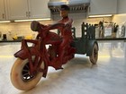 Antique Hubley Cast Iron Swivel Head Traffic Car Indian Motorcycle 9 