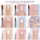 Gaoy 8 Pcs Nail Art Brushes  Nail Art Design Pens  Liner   Polka Dot Tools