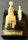 Vintage Antique Souvenir Salem Willows Park Celluloid Mini Rickshaw   Dog