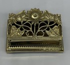 Vintage Silvestri Brass Sunflower Stamp Holder Brass Trinket Box Hinged Lid