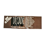 Neil Young Decade Vtg 1977 Promo Poster 11x34 Warner Bros  Folk Rock Ad Advert