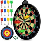 Dart Board - 12pcs Magnetic Darts - Excellent Indoor Game And Party Yellow