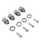 4pcs 12mm To 17mm Wheel Hex Hub Adapter Conversion Extension For 1 8 10 Rc Car