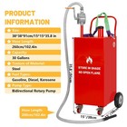 30 Gallon Fuel Diesel Oil Transfer Tank Gas Caddy With Bidirectional Siphon Pump