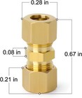 Brass Compression Tube Fitting 1 4 Od X 1 4 Od Compression Union Connector