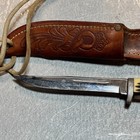 Vintage Queen Steel  82 Usa Fixed Blade Knife Blade Hunting With Sheath