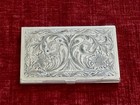 Vintage Vogt Sterling Silver Hand Engraved Business Card Case Holder Scroll  925