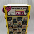 Vtg Hat Pins Pin Back Buttons 148 On 4 Sided Store Display Biker Trucker Naughty