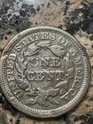 1853 Large Cent  Braided Hair Type  Nice Details  Scratched  99c Shipping