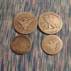 Silver 4 Coin Lots  Barber  And Walking Liberty 