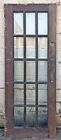 30x75  Antique Vintage Old Wood Wooden Exterior French Door Window Beveled Glass