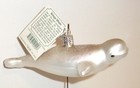 Old World Christmas - Beluga Whale - Blown Glass Ornament New W tag 12544