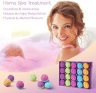 Bath Bombs For Women - 20 Pcs Handmade Natural Essential Oils Rose Bath Bombs  H
