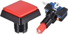 50x50mm Square 12v Led Illuminated Arcade Push Button Switch Red Mi Color  Red