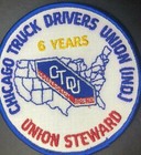 Vintage Nos Machine Stitched Embroidered Patch - Chicago Truck Drivers Union 