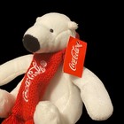 Coca-cola Polar Bear Plush Christmas New With Tags 5    X 6   