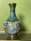 Chinese Antique Cloisonne   Vase  Flora Motif 19th Century 8    H