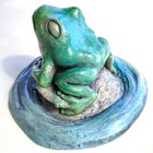 Classic Collectible Wild Frog By Claybraven  Signed By Artist  Art Nouveau