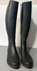 Equaline Tall Riding Boots Rubber Waterproof Black Size 42 W  Boot Trees
