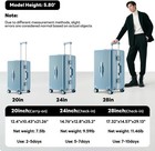 2pcs Luggage Set  20in 24in  Aluminum Frame Zipperless Design tsa Lock