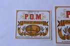  Vintage Brewery Unused Labels P o m  All Malt Beer Lot Of 2