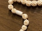 Vintage Hand Carved Graduated Bead Necklace 16 