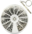 1000 Tiny Screws Nut Screwdriver Watch Eyeglass Sun Glasses Repair Tool Set Kit