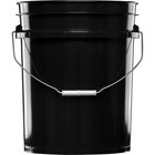 5 Gallon Food Grade Buckets Bpa Free With Lids Pails 90mil Black  pack Of 3 
