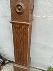   Antique C  1900 Antique Oak Newel Post   49  X 6    X 6       Fluted Trim  Read