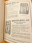 Wurlitzer Jukebox Parts Catalog Models 500 And 600 Vtg Original Late 30s