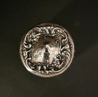 Antique Victorian Sterling Silver   Cut Crystal Antique Boudoir Jar