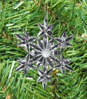 Kurt S  Adler Clear Acrylic Crystal Snowflake Christmas Tree Ornament Style B