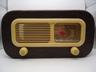 Vintage 1949 Philco Vacuum Tube Am Radio Model 48-206 Leatherette Restored