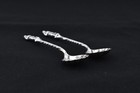 2 Antique Vtg Silver Plated William Shakespeare Twisted Shell Salt Mustard Spoon