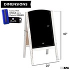Wooden A-frame Chalkboard Sidewalk Signs With Rounded Top - 20 X 40 White Board
